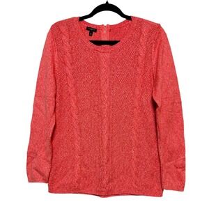 Talbots Old Money‎ Preppy Cable Knit Sweater Womens Size LP Cottage Countryside